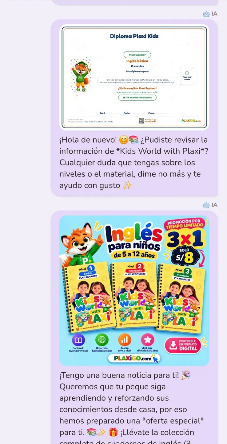 Captura real de WhatsGo: Seguimiento automático